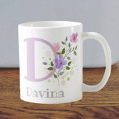 Erstmaliger Name Davina mit Blume Kaffeetasse