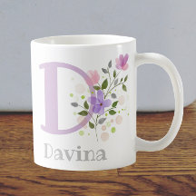 Erstmaliger Name Davina mit Blume