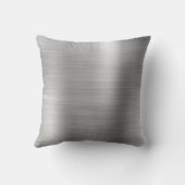 Erstmaliger Name des luxuriösen Silver Brushed Met Kissen (Rückseite)