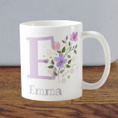 Erstmaliger Name Emma mit Blume Kaffeetasse