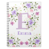 Erstmaliger Name Emma mit Blume Notizblock (Vorderseite)