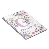 Erstmaliger Name Gwendolyn mit Blume Notizblock (Rechte Seite)