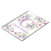 Erstmaliger Name Gwendolyn mit Blume Notizblock (Linke Seite)