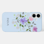 Erstmaliger Name Indien mit Blume Case-Mate iPhone Hülle (Rückseite (Horizontal))