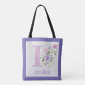 Erstmaliger Name Indien mit Blume Tasche (Rückseite)