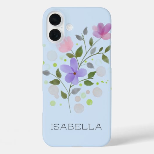 Erstmaliger Name Isabella mit Blume Case-Mate iPhone Hülle (Rückseite)