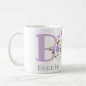 Erstmaliger Name mit Blume Kaffeetasse (Links)