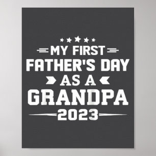 Erstmaliger Opa 2023 Neuer Großvater Väter D Poster