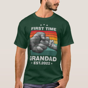 Erstmaliger Opa Est 2022 Männer Vintage Erstes Mal T-Shirt