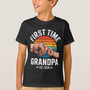 Erstmaliger Opa Est 2026 Babyankündigung großartig T-Shirt