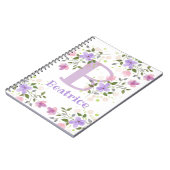 Erstmaliger Plus Name Beatrice mit Blume Notizblock (Linke Seite)