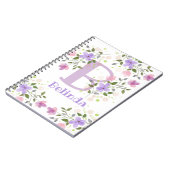 Erstmaliger Plus Name Belinda mit Blume Notizblock (Linke Seite)