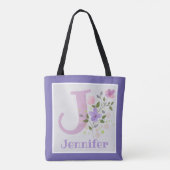 Erstmaliger Plus Name Jennifer mit Blume Tasche (Rückseite)