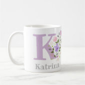 Erstmaliger Plus Name Katrina mit Blume Kaffeetasse (Links)