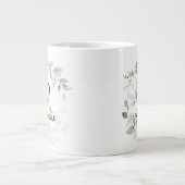 Erstmaliger R-Name Alphabet Monogram Greenery Wrea Jumbo-Tasse (Vorderseite)