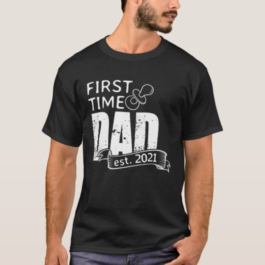Erstmaliger Vater 2021 wird Vater Überraschungssch T-Shirt (Vorderseite)