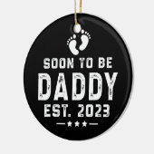 Erstmaliger Vater für Daddy Est 2023 Keramik Ornament (Links)