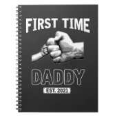 Erstmaliger Vater neuer Vater 2021 Daddy Vathers D Notizblock (Vorderseite)