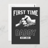 Erstmaliger Vater neuer Vater 2021 Daddy Vathers D Postkarte (Vorne/Hinten)