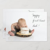 Erstmaliger Vater| Vatertag| Fotokarte Einladung (Vorne/Hinten)