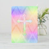 Erstmaliger Wasserfarbenkreuz Einladung (Stehend Vorderseite)