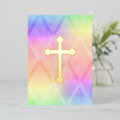 Erstmaliger Wasserfarbenkreuz Folieneinladung (Stehend vorne)