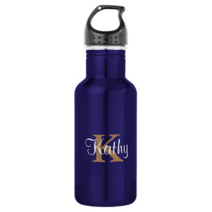 Erstmaliges Blue Gold Monogram Trinkflasche