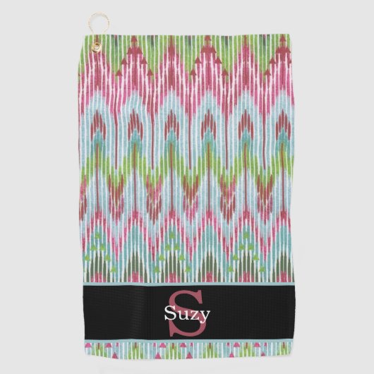 Erstmaliges Boho-Hippie-Muster Golfhandtuch (Vorderseite)