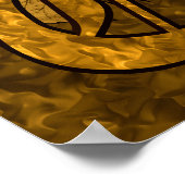 Erstmaliges C-Gold-Peony-Monogramm Poster (Ecke)