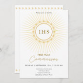 Erstmaliges CommunityGold mit IHS-Buchstaben Einla Einladung (Vorne/Hinten)