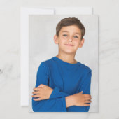 Erstmaliges Dusty Blue Gold Dust Foto Save The Date (Rückseite)