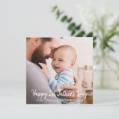 Erstmaliges Foto des Vaters Feiertagskarte (Stehend Vorderseite)