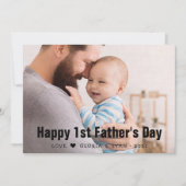 Erstmaliges Foto des Vaters Feiertagskarte (Vorderseite)