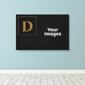 Erstmaliges Foto-Display mit Goldfamilie Leinwanddruck (Insitu (Holzboden))