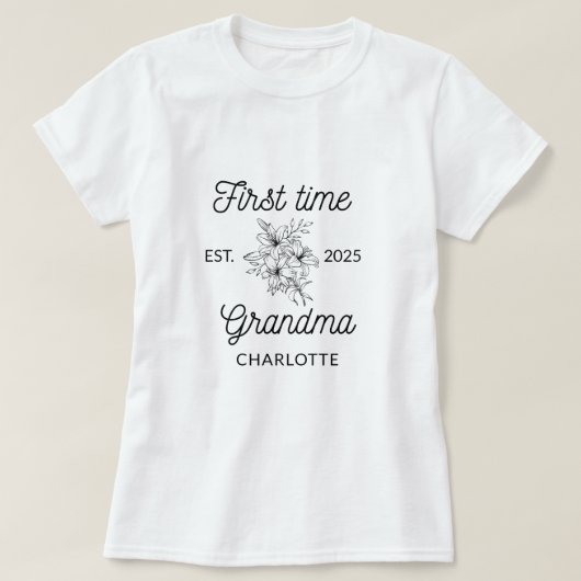 Erstmaliges Geschenk von Großmutter Müttern T-Shirt (Design vorne)