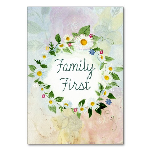 Erstmaliges inspirierendes Zitat Tischnummer (Vorderseite)