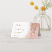 Erstmaliges Kommunionenfarbenmarmor Platzkarte (Rückseite)