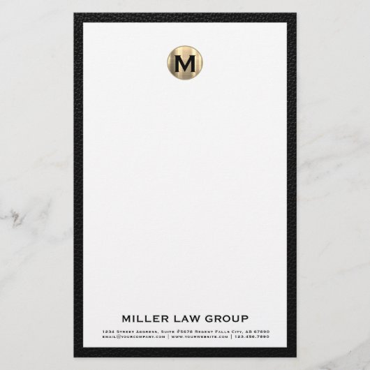 Erstmaliges Logo für das elegante Logo "Brushed Go Briefpapier (Vorderseite)