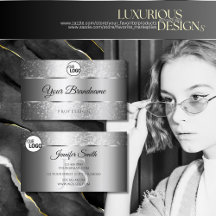 Erstmaliges Logo für Luxus-Silber-Sparkle-Glitzer-