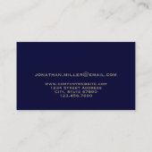 Erstmaliges Logo für Navy Luxury Gold Visitenkarte (Rückseite)