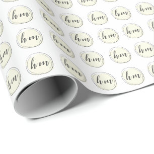 Erstmaliges Logo-Geschäft für das Gelbe Monogramm Geschenkpapier