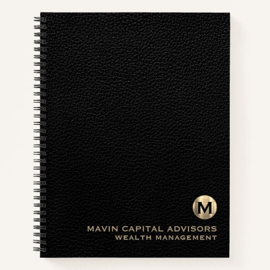 Erstmaliges Logo-Notebook der Luxury Monogram Notizblock (Vorderseite)
