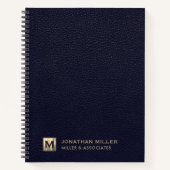 Erstmaliges Logo von Blue Beruflich Luxury Notizblock (Vorderseite)