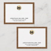 Erstmaliges Logo von Luxury Gold Mitteilungskarte (Vorne/Hinten)