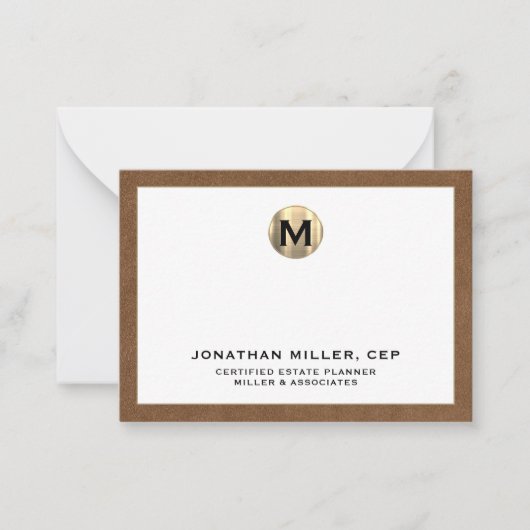 Erstmaliges Logo von Luxury Gold Mitteilungskarte (Vorderseite)