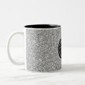 Erstmaliges Monogramm des Luxus-Chic Silver Gray-G Zweifarbige Tasse (Links)