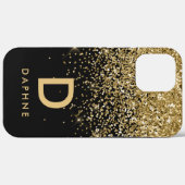 Erstmaliges Monogramm des modernen Glitzer aus Sch Case-Mate iPhone Hülle (Rückseite (Horizontal))
