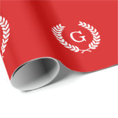 Erstmaliges Monogramm Geschenkpapier (Rolleneckpunkt)