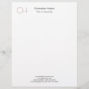 Erstmaliges Monogramm Modernes, Minimalistisches S Briefbogen