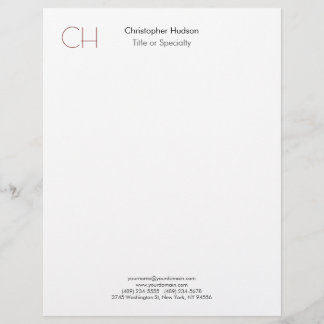 Erstmaliges Monogramm Modernes, Minimalistisches S Briefbogen